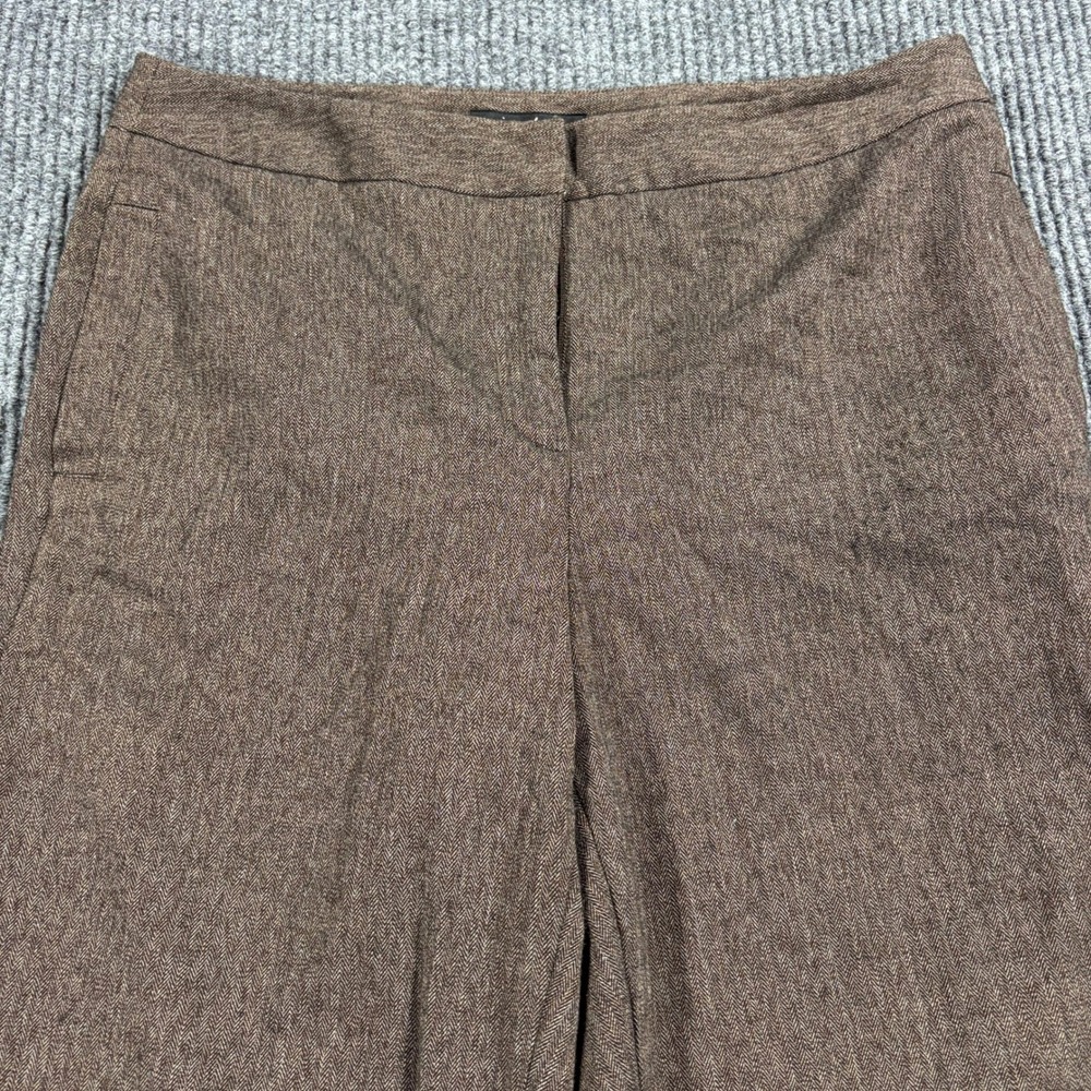 Josephine Dress Pants Women Size 8 Brown Herringbone Professional Trousers